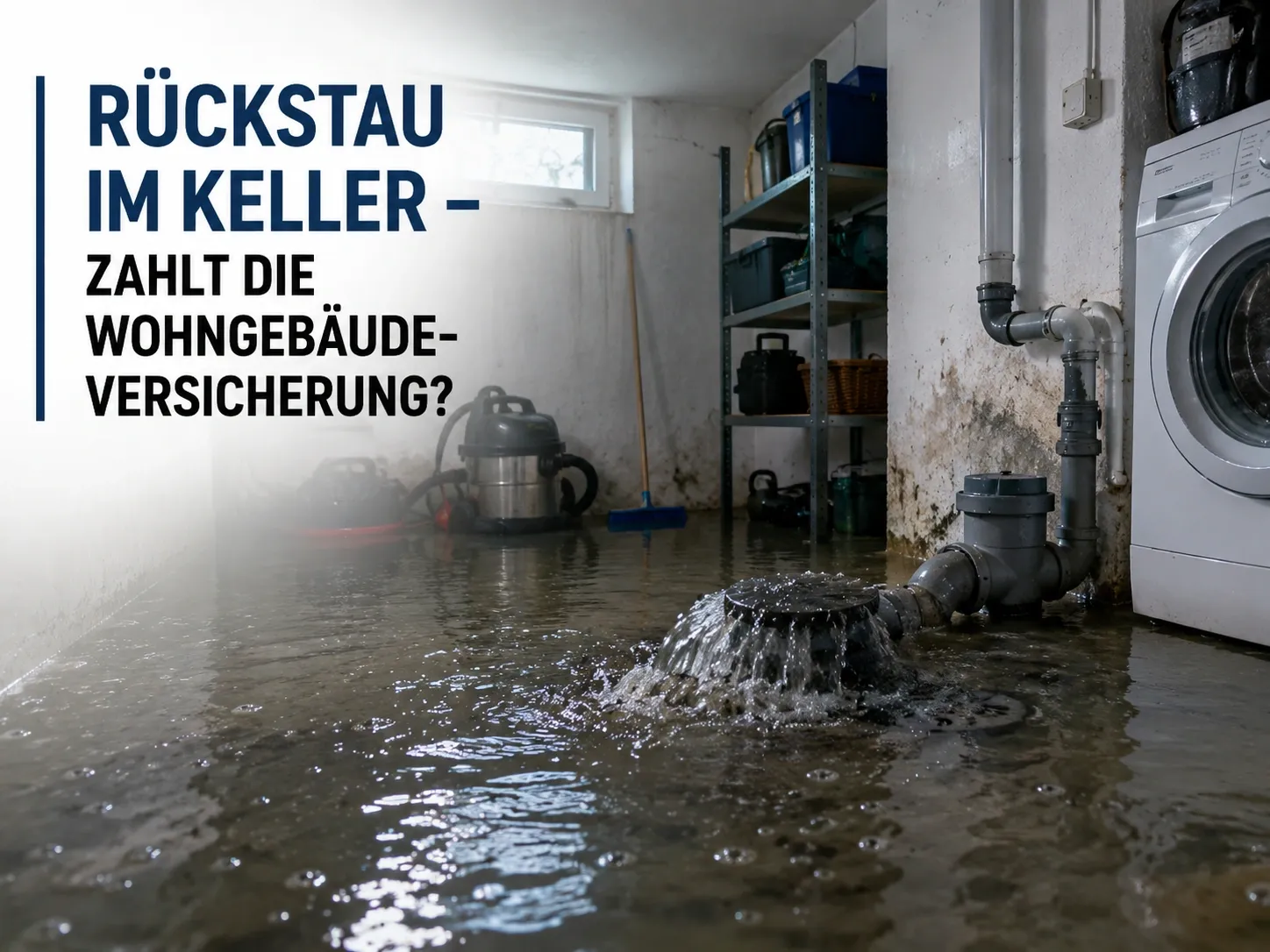 Rückstau im Keller – zahlt die Wohngebäudeversicherung?